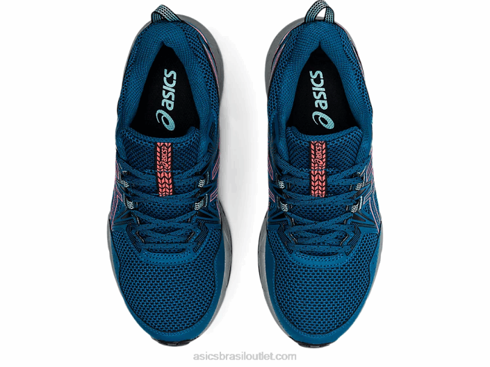 gel-venture 8 462T3612 azul-petróleo do mar profundo/coral ardente Asics