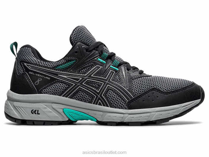 gel-venture 8 de largura 462T3946 rocha preta/folha Asics
