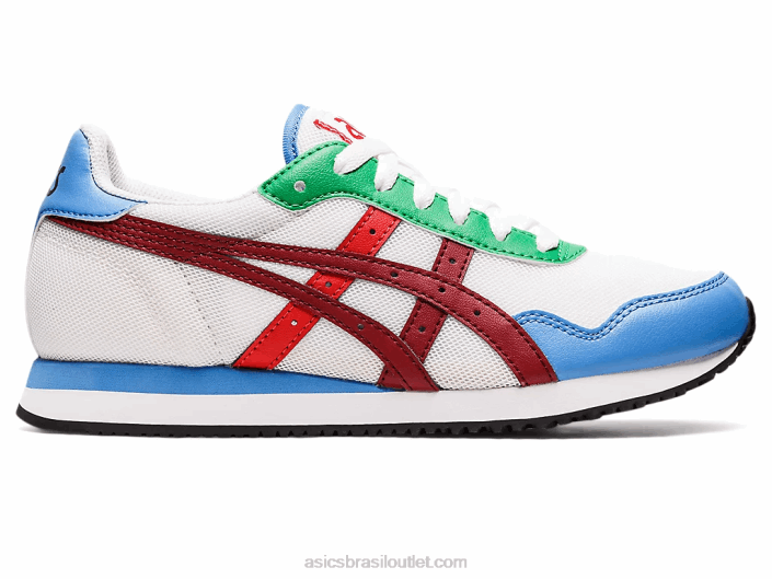 corredor tigre 462T3148 branco/bordô Asics