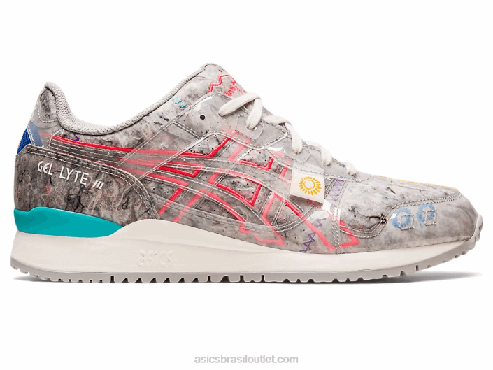 gel-lyte iii og feltro reciclado 462T212 cinza ostra/rosa diva Asics