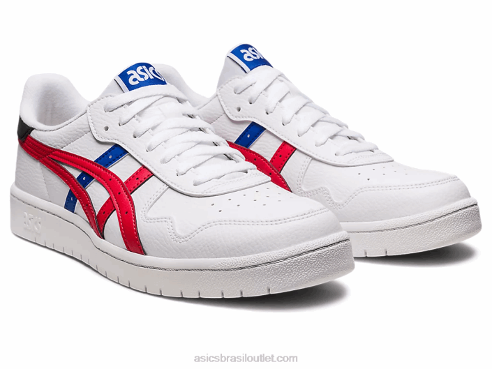 japão s 462T648 branco/vermelho clássico Asics