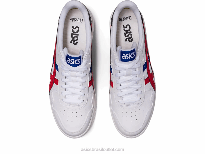 japão s 462T648 branco/vermelho clássico Asics