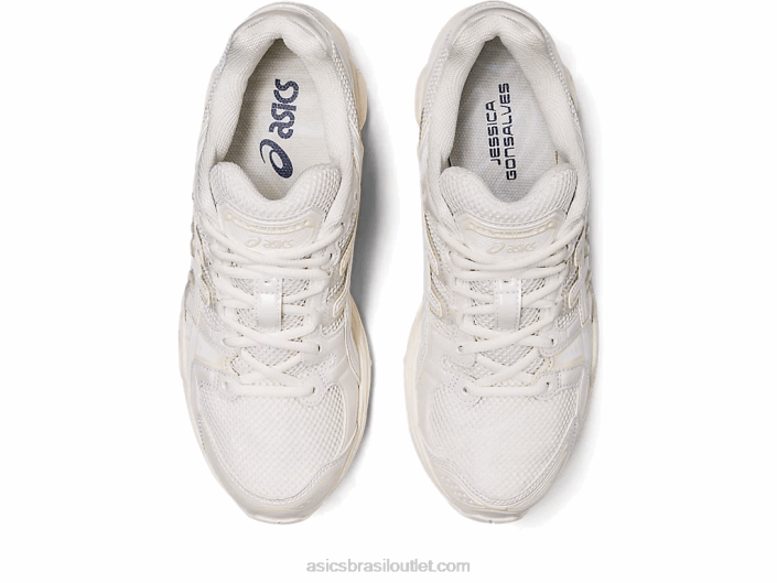 jessica gonçalves gel nimbus 9 462T696 creme branco Asics