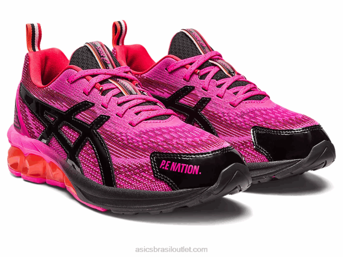 p.e nação x gel-quantum 180 vii 462T2382 rosa brilhante/preto Asics