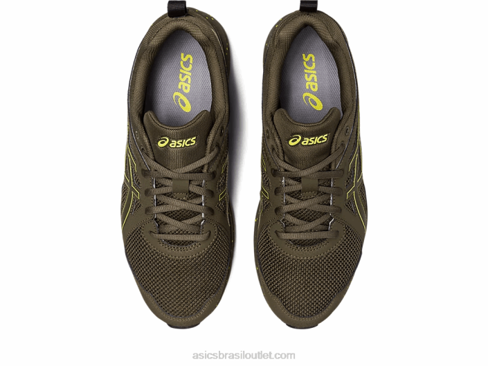 trilha de torrance 462T220 pedra marrom/faísca de limão Asics