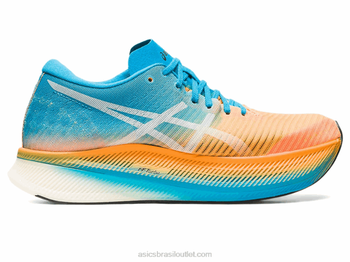 céu de metavelocidade 462T2633 laranja pop/ilha azul Asics