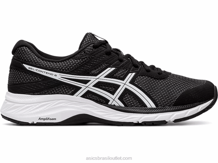 gel contend 6 twist 462T2584 cinza grafite/branco Asics
