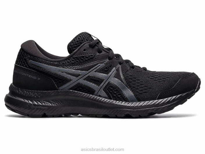 gel contend 7 de largura 462T4013 preto/cinza portador Asics