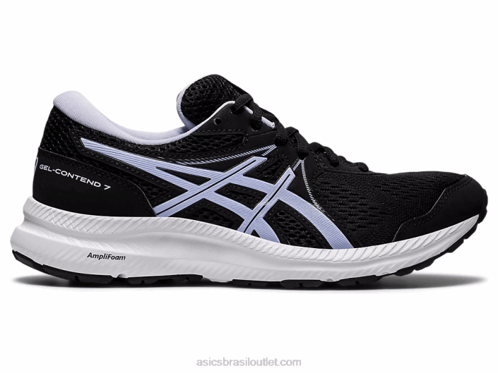 gel contend 7 de largura 462T4018 opala preta/lilás Asics