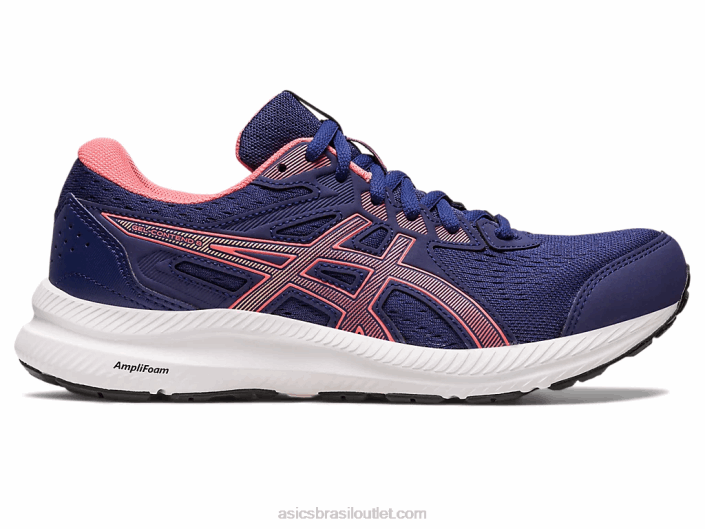 gel contend 8 de largura 462T2455 azul índigo/mamão Asics