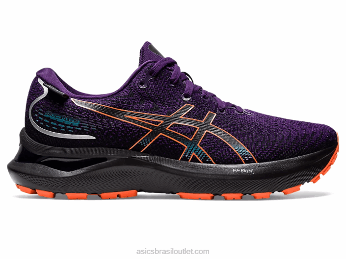 gel cumulus 24 gtx 462T2591 sombra noturna/nova laranja Asics