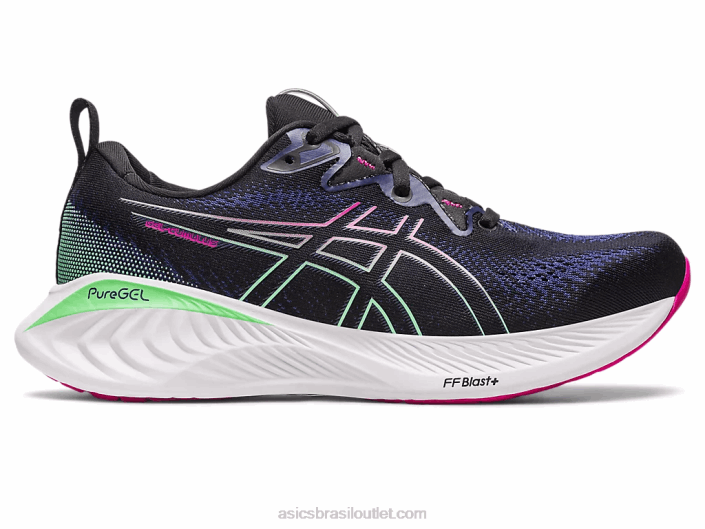 gel-cumulus 25 462T2133 rave preto/rosa Asics