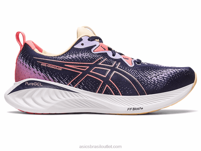 gel-cumulus 25 462T2208 meia-noite/mamão Asics
