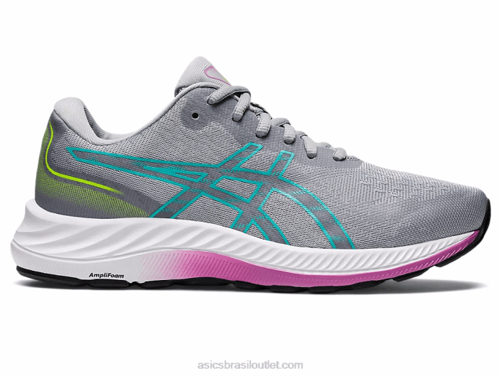 gel-excite 9 de largura 462T2867 piemonte cinza/vidro do mar Asics