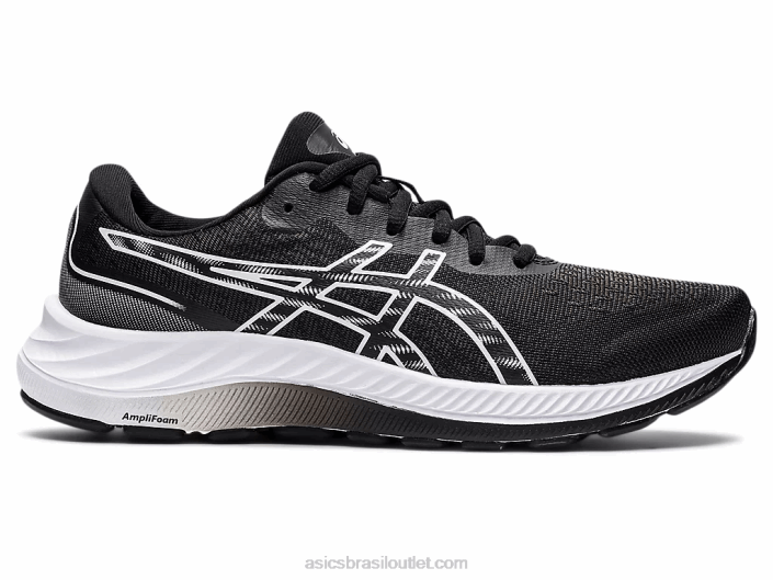 gel-excite 9 de largura 462T3244 Preto branco Asics
