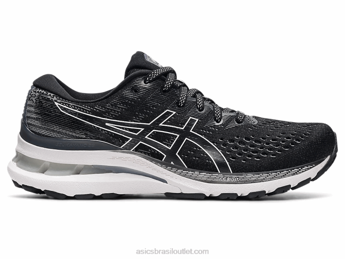 gel-kayano 28 de largura 462T3868 Preto branco Asics