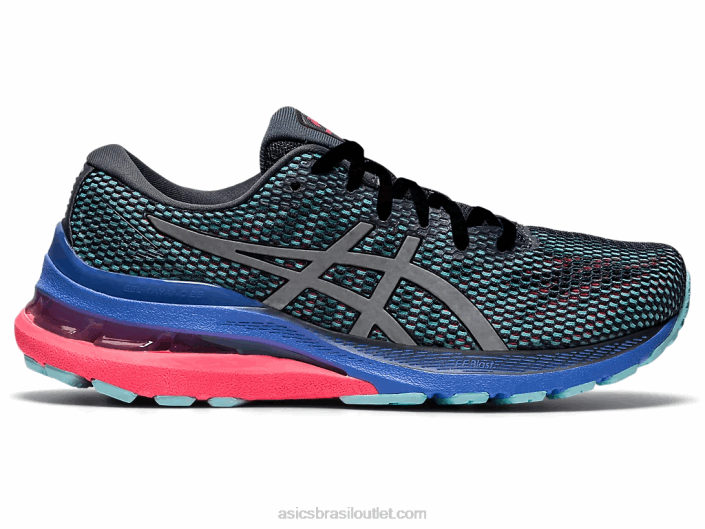 gel kayano 28 lite show 462T3740 cinza transportadora/prata pura Asics