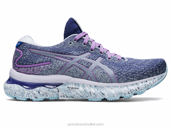 gel nimbus 24 462T2589 crepúsculo azul/branco Asics
