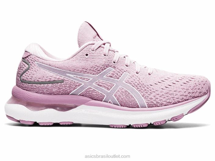 gel nimbus 24 462T3542 quase rosa/branco Asics