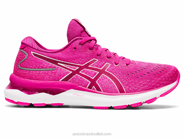 gel nimbus 24 462T3548 fúcsia vermelho/branco Asics