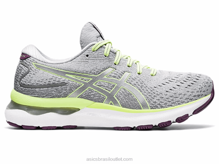 gel nimbus 24 462T3549 Piemonte cinza/verde limão Asics