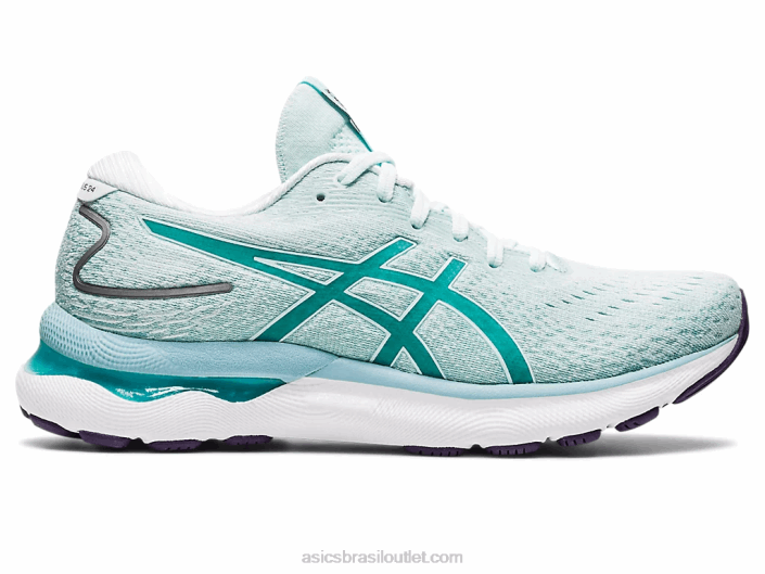gel nimbus 24 de largura 462T2877 mar calmante/vidro do mar Asics