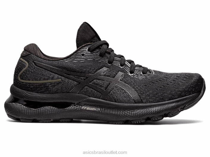 gel nimbus 24 de largura 462T3434 preto Asics