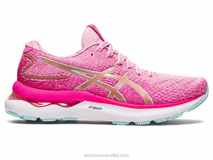 gel nimbus 24 edição limitada 462T2966 algodão doce/ouro rosa Asics