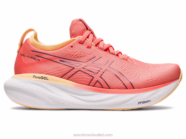 gel nimbus 25 462T2149 mamão/roxo empoeirado Asics