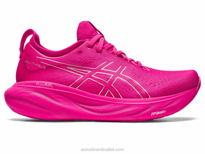 gel nimbus 25 462T2367 rosa rave/prata pura Asics