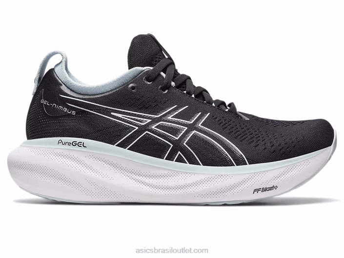 gel nimbus 25 462T2370 preto/azul renascido Asics