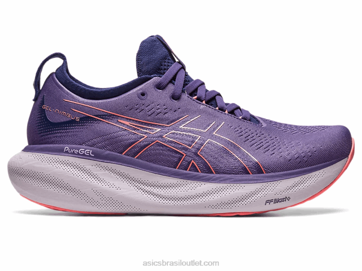 gel nimbus 25 462T2372 roxo empoeirado/mamão Asics