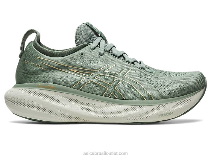 gel nimbus 25 462T2380 cinza ardósia/champanhe Asics