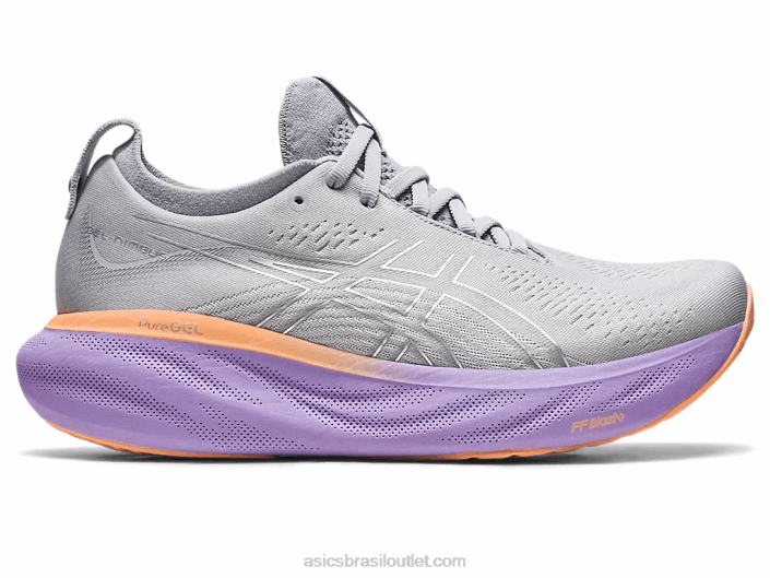 gel nimbus 25 de largura 462T2375 piemonte cinza/prata pura Asics