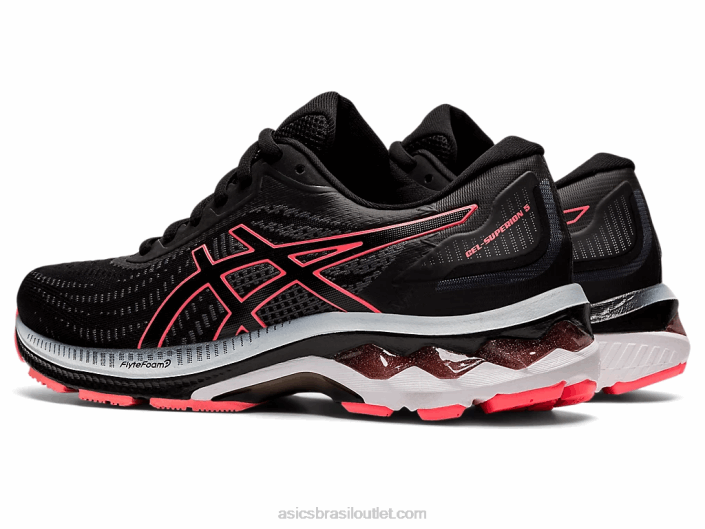 gel-superion 5 462T2606 coral preto/brilhante Asics