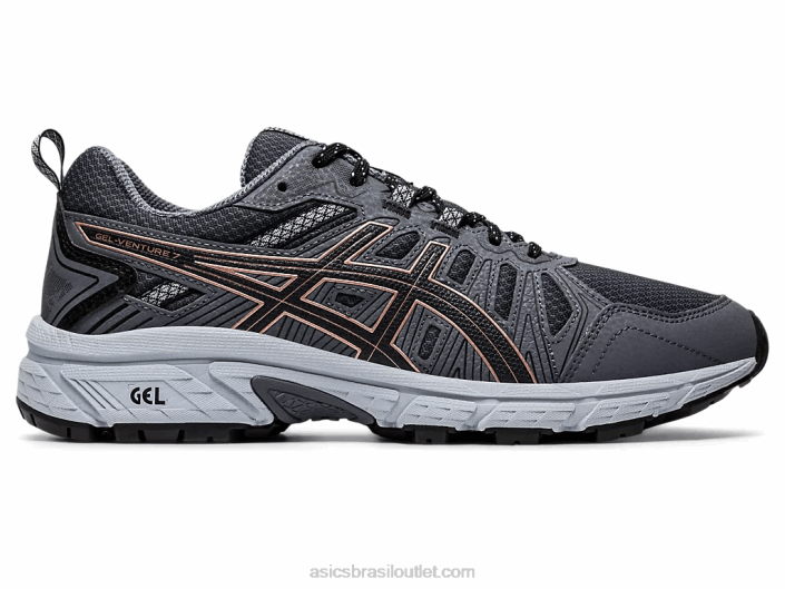 gel-venture 7 462T4175 cinza grafite/ouro rosa Asics