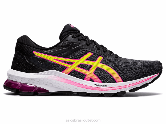 gt-1000 10 462T3997 preto/rosa quente Asics