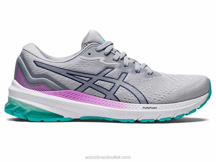 gt-1000 11 462T2987 cinza glaciar/azul mergulho Asics