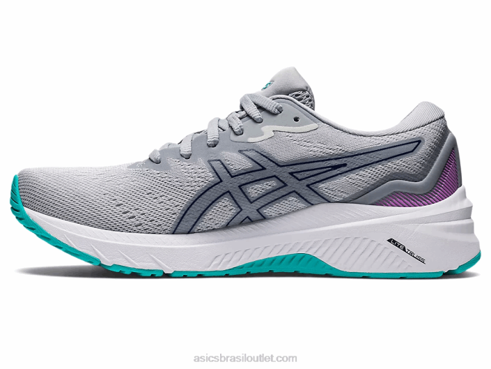 gt-1000 11 462T2987 cinza glaciar/azul mergulho Asics