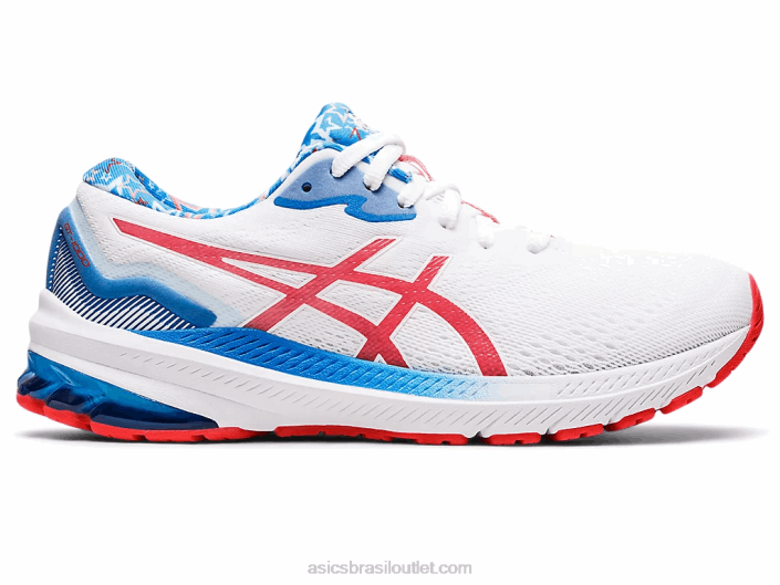 gt-1000 11 462T3210 branco/vermelho elétrico Asics