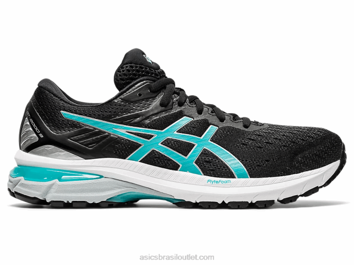 gt-2000 9 462T4125 preto/techno ciano Asics