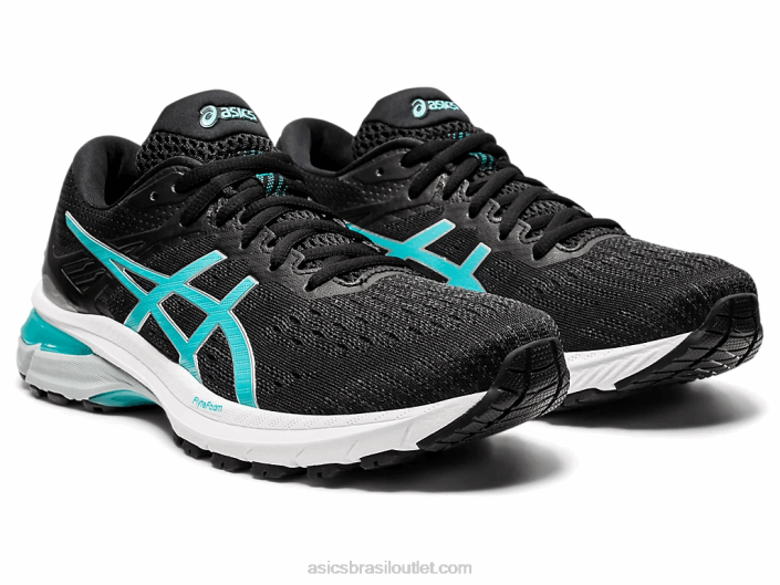 gt-2000 9 462T4125 preto/techno ciano Asics
