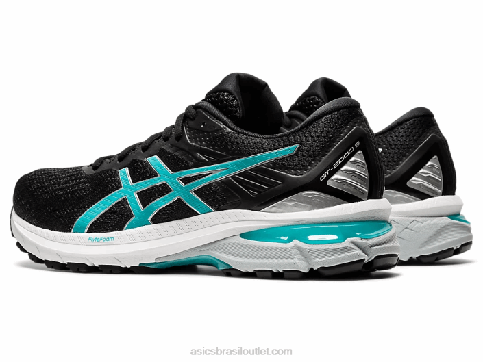 gt-2000 9 462T4125 preto/techno ciano Asics