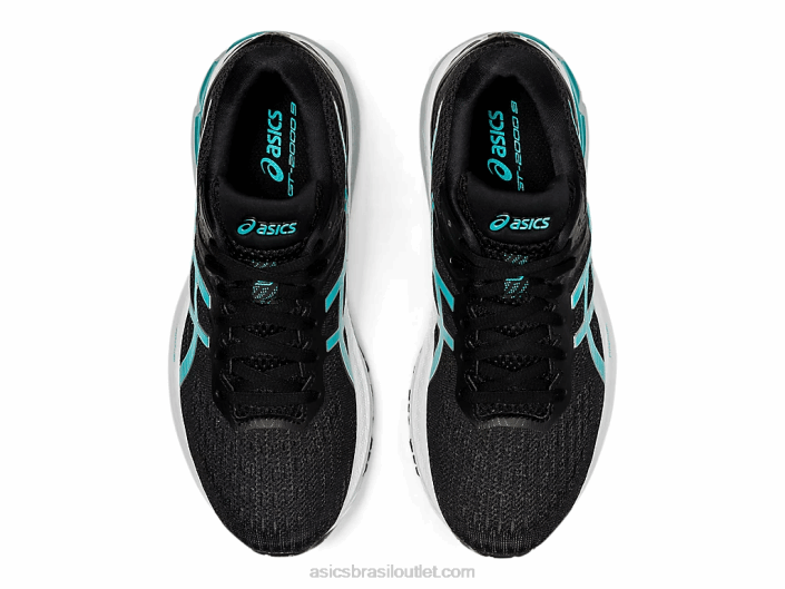 gt-2000 9 462T4125 preto/techno ciano Asics