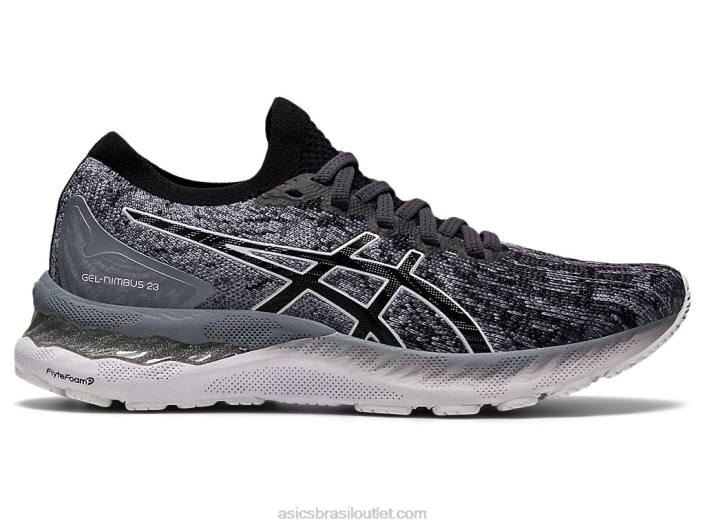 malha gel nimbus 23 462T3920 folha de rocha/preto Asics