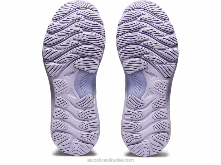 malha gel nimbus 23 462T3922 fio dental cinza/mako azul Asics