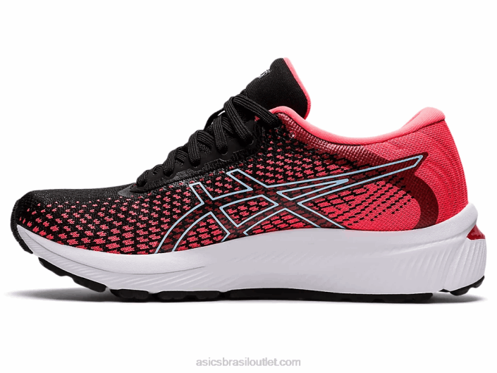 malha gel stratus 2 462T2663 coral ardente/preto Asics