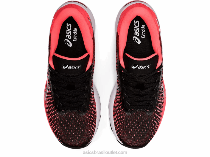 malha gel stratus 2 462T2663 coral ardente/preto Asics