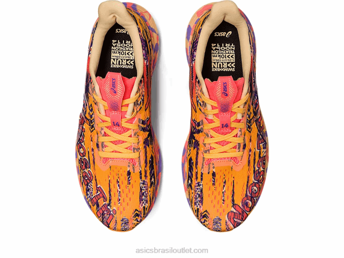 noosa tri 14 462T2383 laranja pop/coral ardente Asics