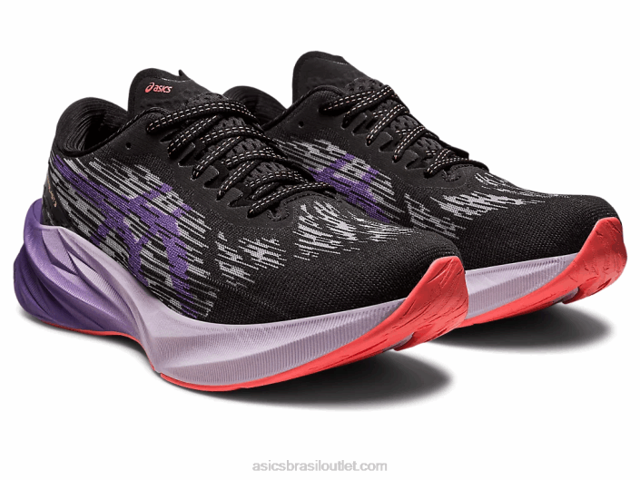 nova explosão 3 462T2460 preto/roxo empoeirado Asics